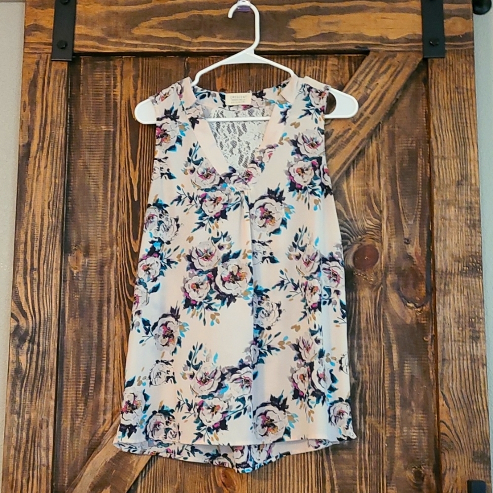 Floral and Lace Top